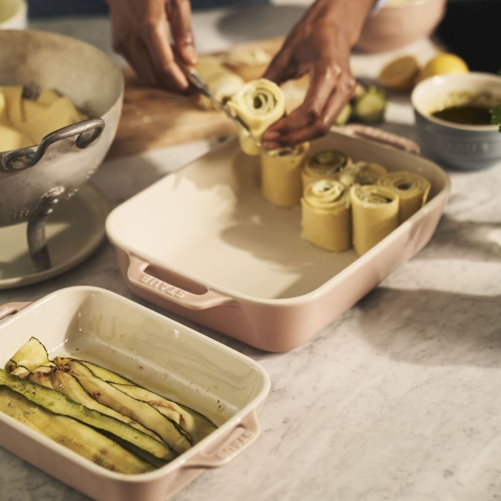3-Piece Rectangular Baking Dish Set (Macaron Light Pink) | Staub