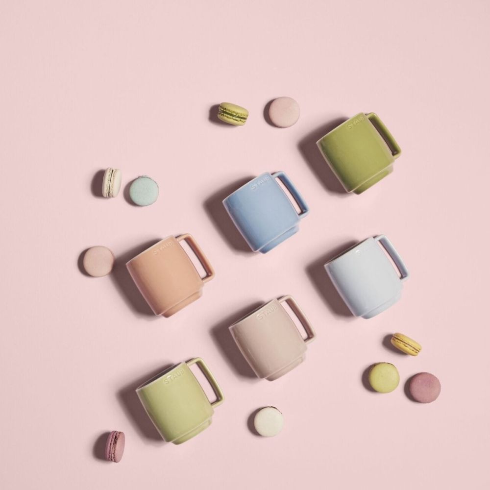 12oz Coffee/Tea Mugs (Set of 6) (Macaron Pastels) | Staub