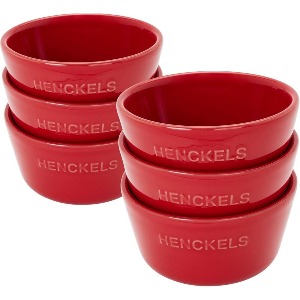 Ceramic 6-Piece Ramekin Set (Cherry Red) | Henckels | Everything
