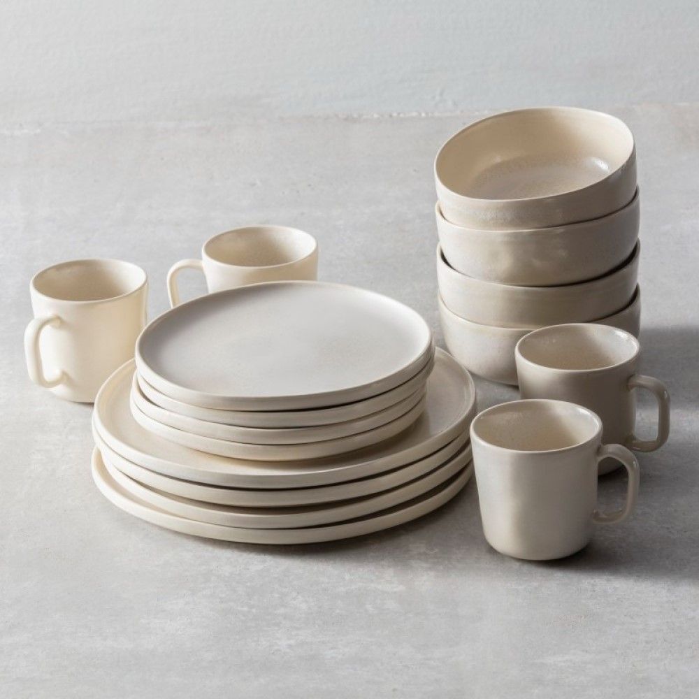 Cloud Terre Collection No. 3 16-Piece Dinnerware Set (Sand