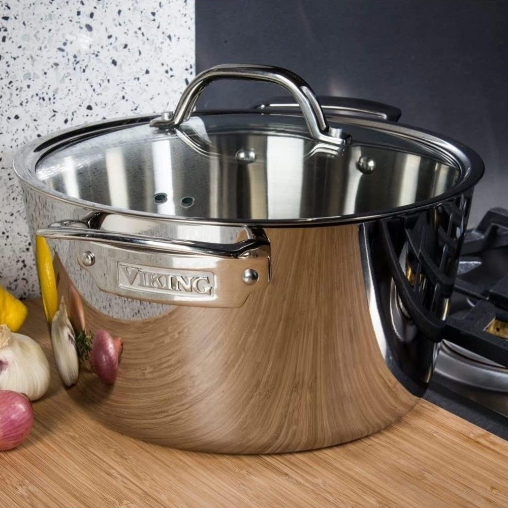Viking Culinary Contemporary 3-Ply Stainless Steel Dutch Oven - Thumbnail 3