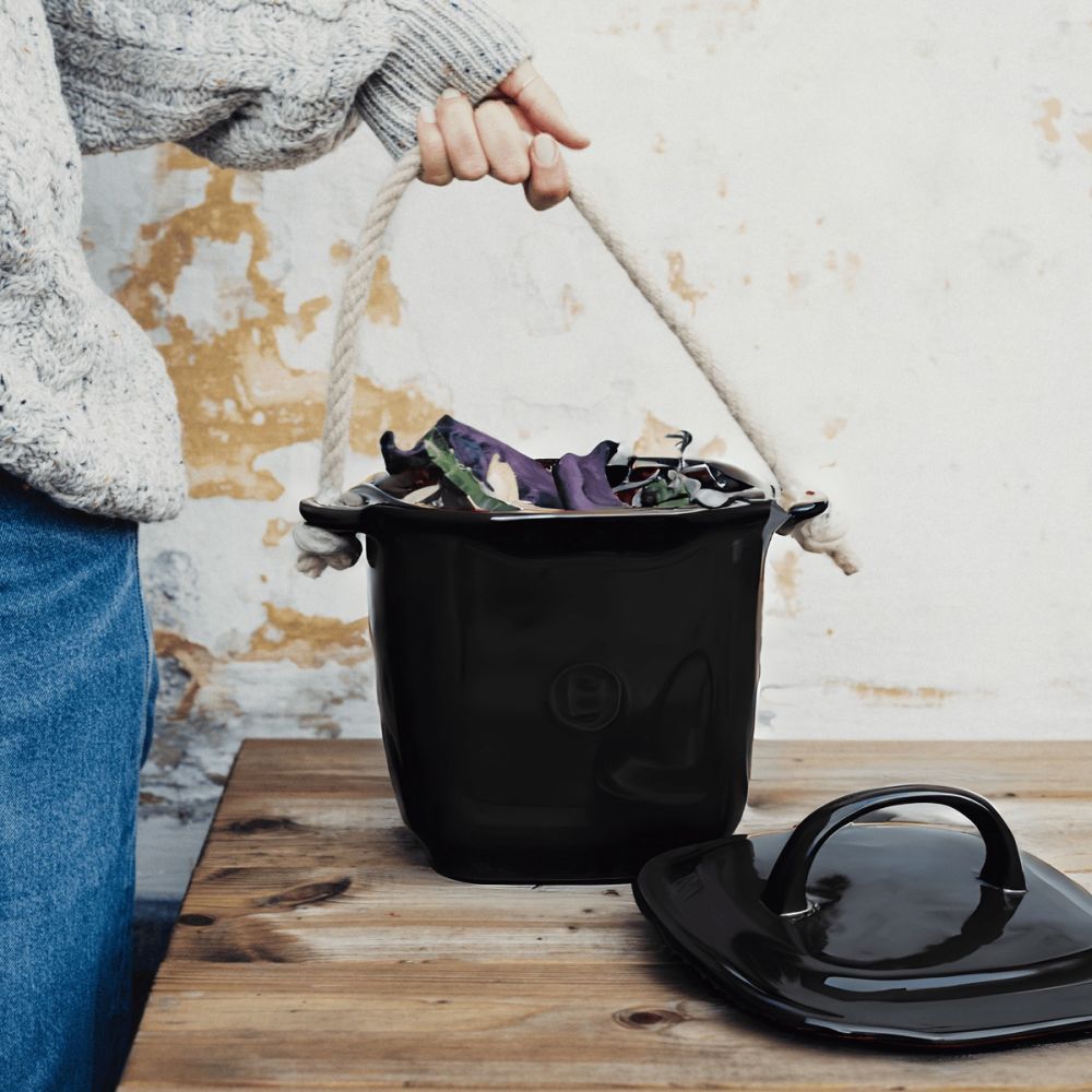 Compost Bin (Truffle) | Emile Henry | Everything Kitchens