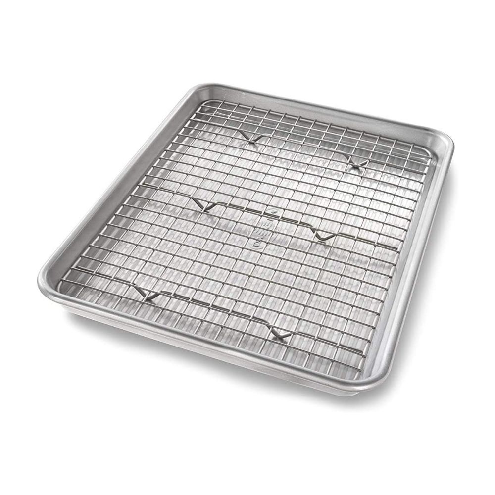 USA Pan Commercial Quarter Baking Sheet Rack Set - Thumbnail 3