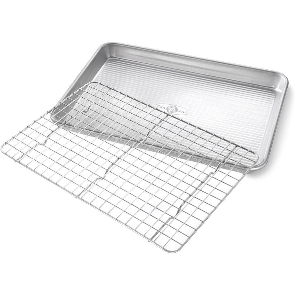 USA Pan Commercial Quarter Baking Sheet Rack Set