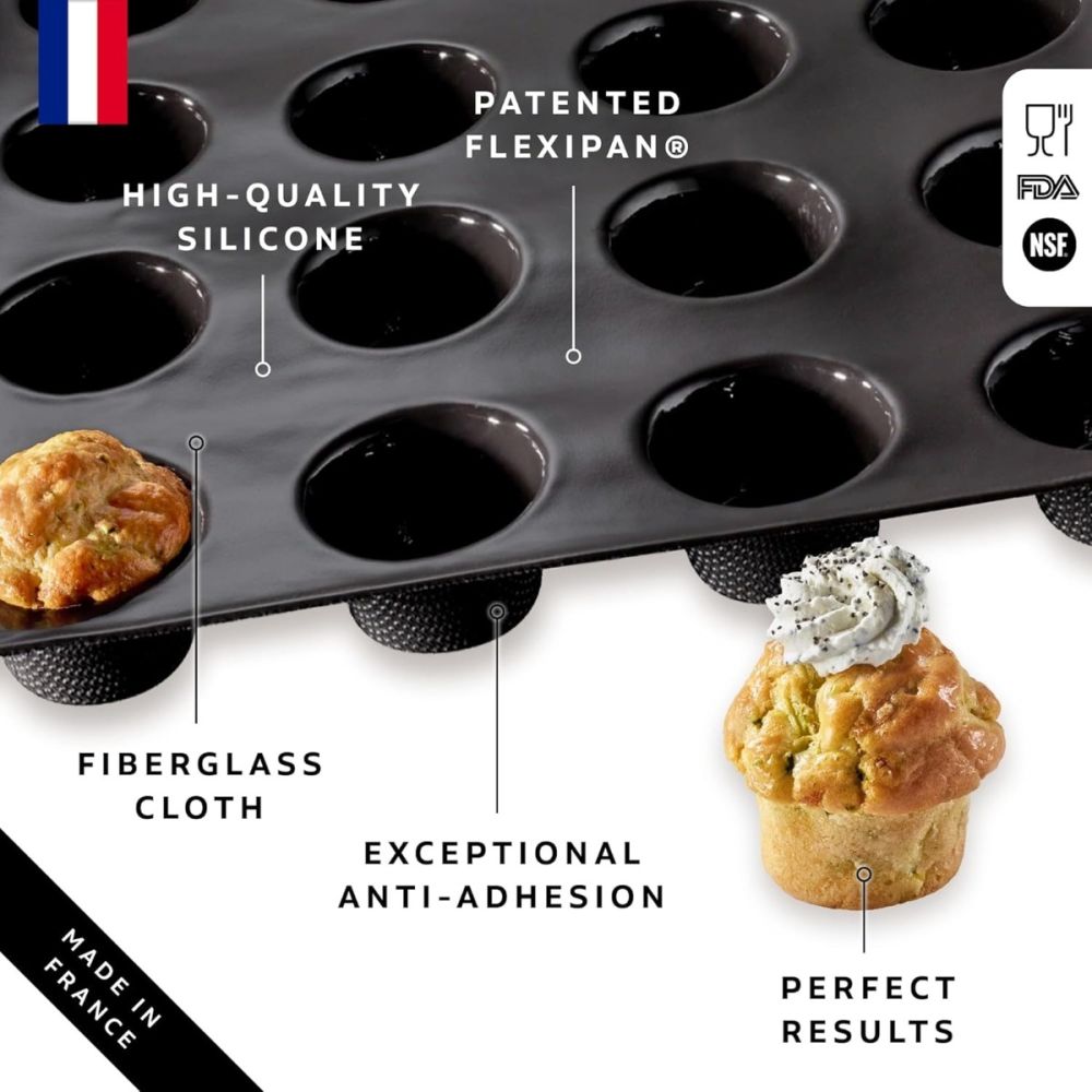 Silicone 20-Cup Mini Muffin Mold | Flexipan | Everything Kitchens