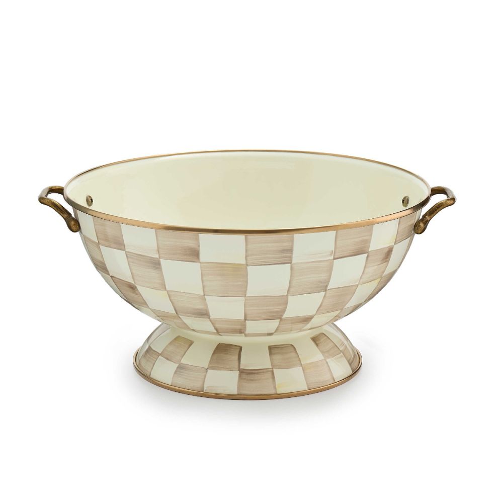 Mocha Check 6.5 Qt. Everything Bowl | MacKenzie-Childs