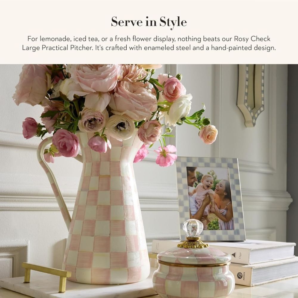 Rosy Check 17-Cup Large Practical Pitcher | MacKenzie-Childs