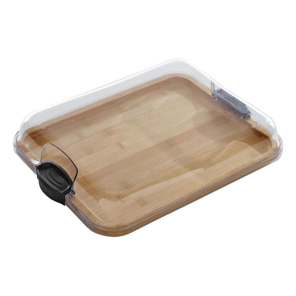 FARBERWARE Build-a-Board Cutting Board with Single Compartment and Clear Locking Lid - Thumbnail 3