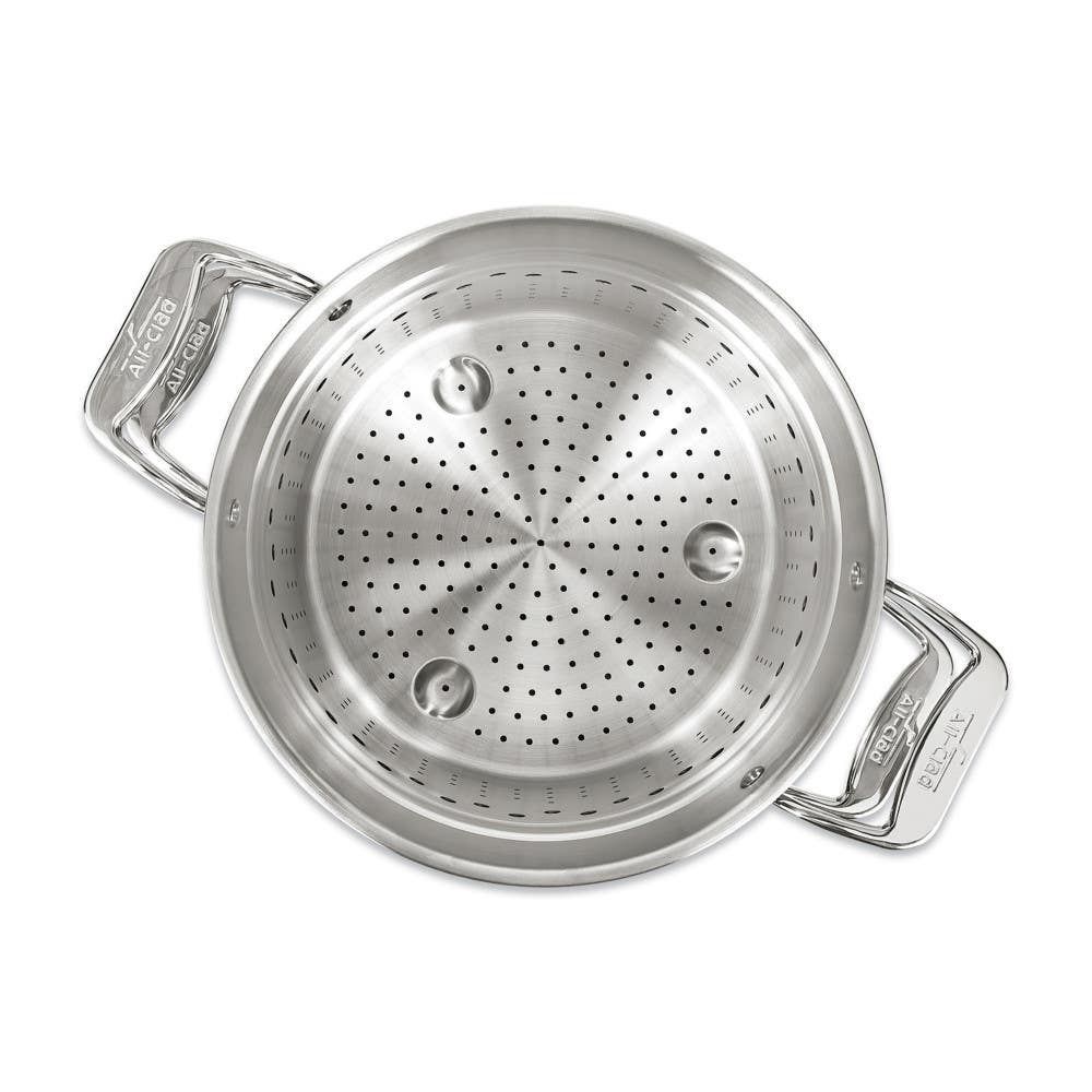 All-Clad オールクラッド　ステンレス・ストックポット　寸銅鍋 Simply Strain Stainless Steel Multi-Pot with Insert (8-Quart