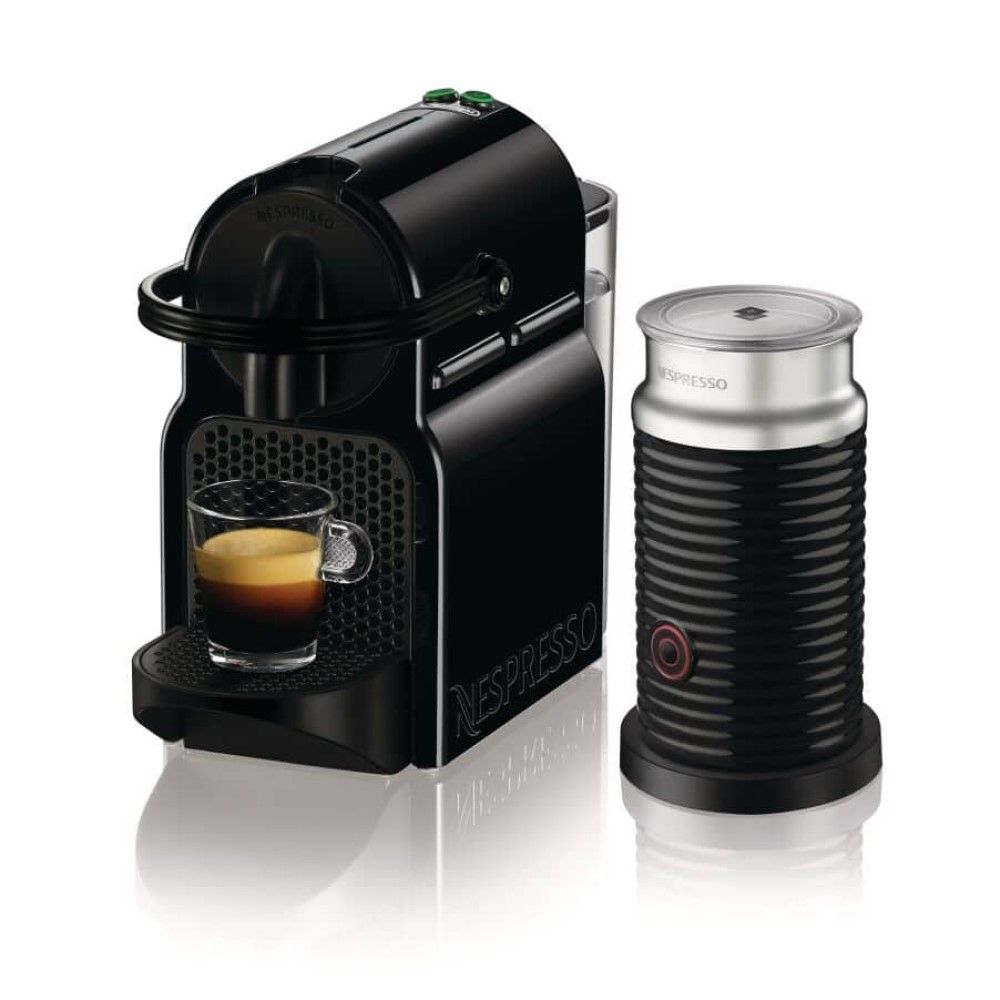 Inissia Espresso Machine by De'Longhi with Aeroccino (Black