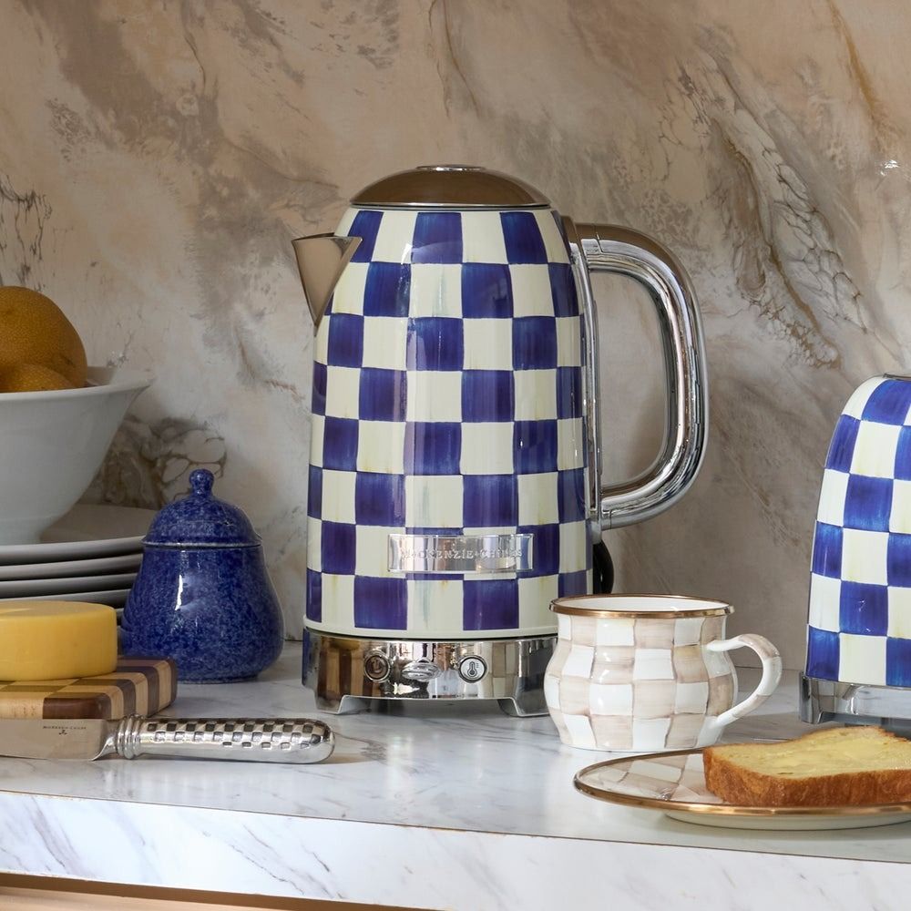 Royal Check 8-Cup Electric Kettle | MacKenzie-Childs | Everything