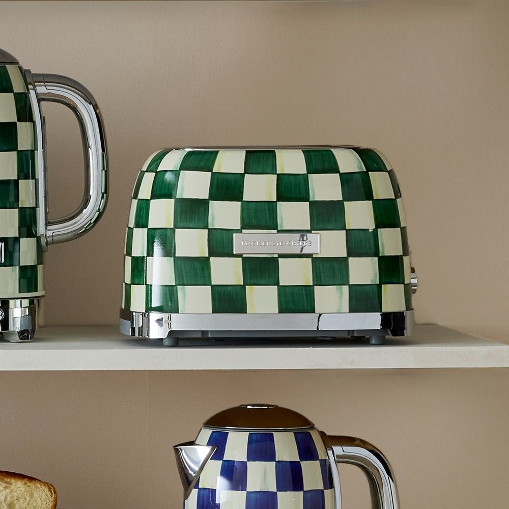 Emerald Check 2-Slice Toaster | MacKenzie-Childs | Everything Kitchens