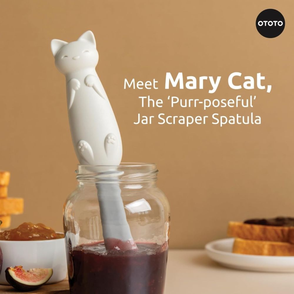 Ototo Mary Cat Jar Scraper Spatula - Thumbnail 4