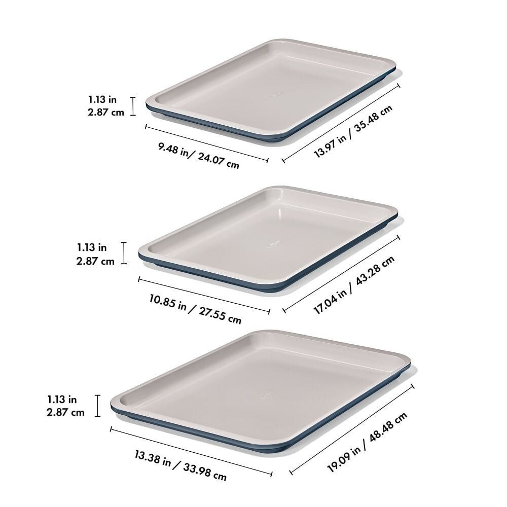 Good Grips Non-Stick Pro Ceramic Coated Metal Bakeware 3-Piece