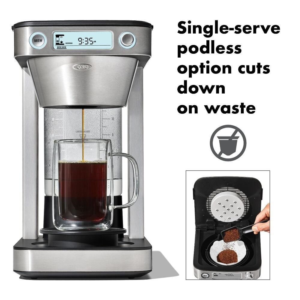 OXO - 12-Cup Coffee Maker with Podless Single-Serve Function