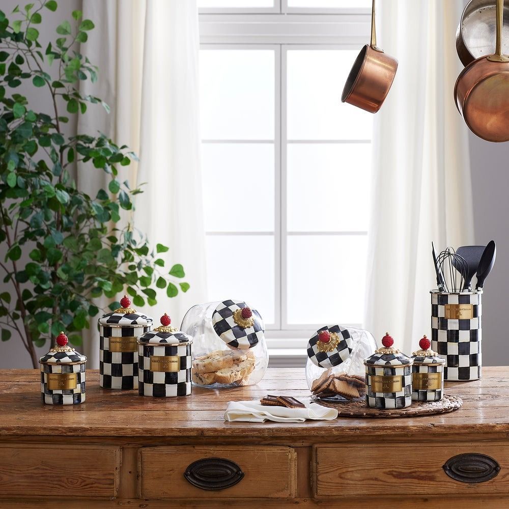 Courtly Check 14oz Mini Canister | MacKenzie-Childs | Everything
