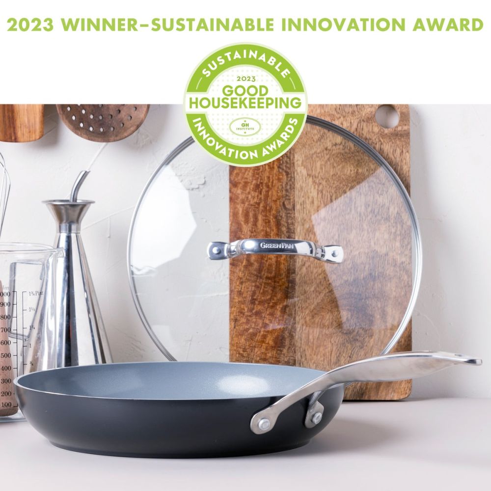 GreenPan Valencia Pro 10" Fry Pan with Lid - Thumbnail 4