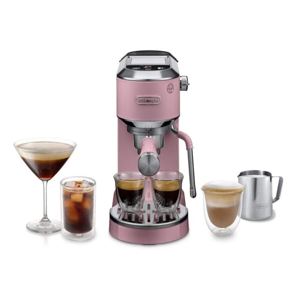 Dedica Duo Espresso Machine with Cold Brew & Frothing Wand (Pink