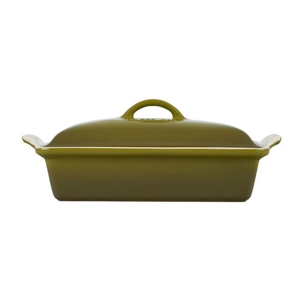 Le Creuset Olive Branch Collection Stoneware Heritage Covered Rectangular Casserole - Thumbnail 5