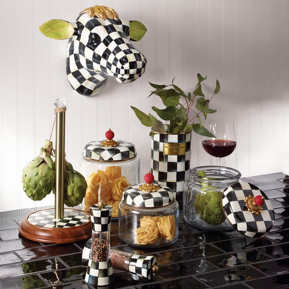 Courtly Check 3 Qt. Large Kitchen Canister | MacKenzie-Childs
