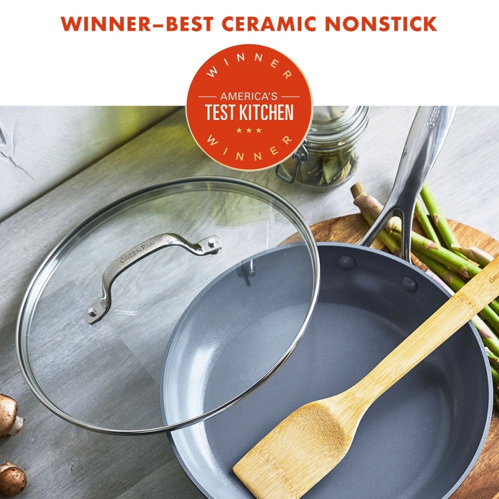 GreenPan Valencia Pro 10" Fry Pan with Lid - Thumbnail 5