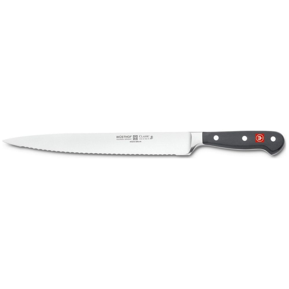 DREIZACK Wüsthof Classic 牛刀 26cm WÜSTHOF Knives Classic Serrated Slicer Knife 4523/23