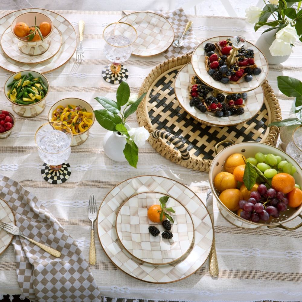 Mocha Check 6.5 Qt. Everything Bowl | MacKenzie-Childs