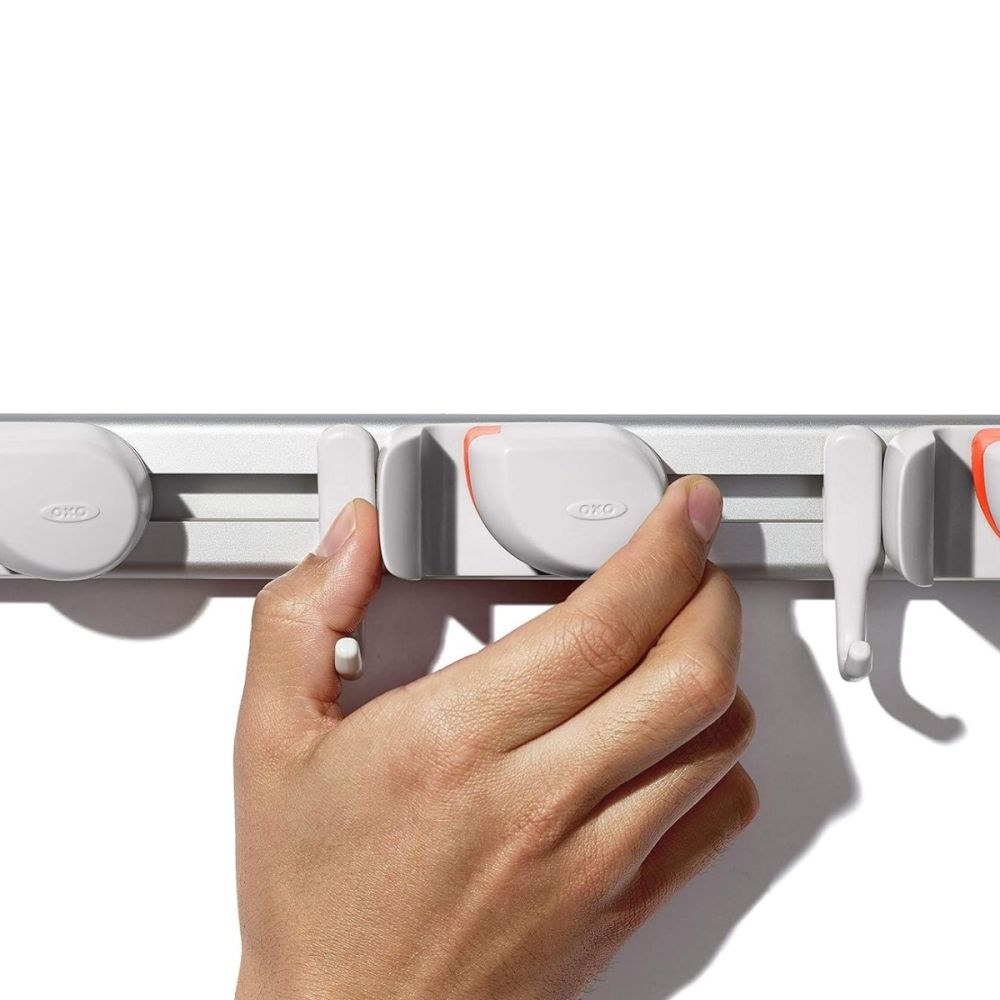 OXO Good Grips Wall-Mounted Mop and Broom Organizer - Thumbnail 4