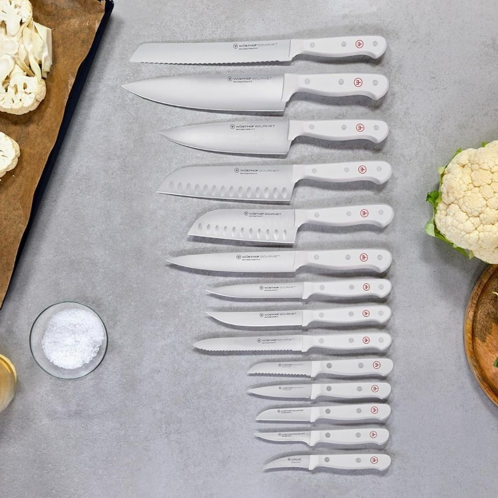 Gourmet White 3-Piece Starter Knife Set (Cook's, Bread