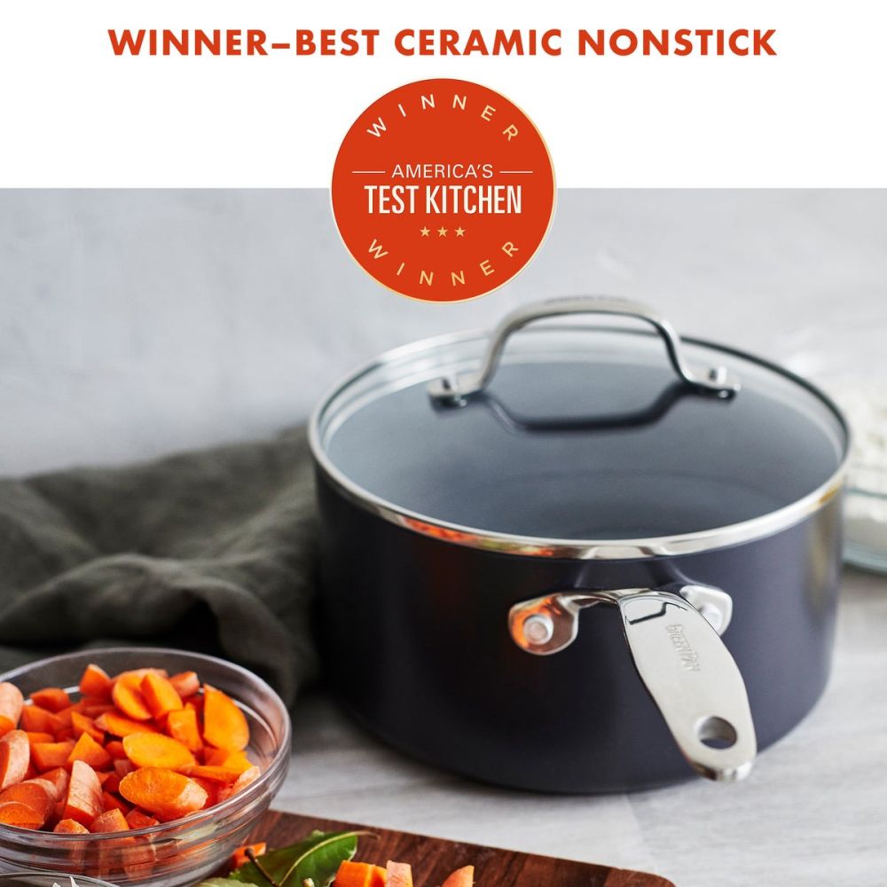 Valencia Pro Nonstick Ceramic Sauce Pan with Lid - Thumbnail 5