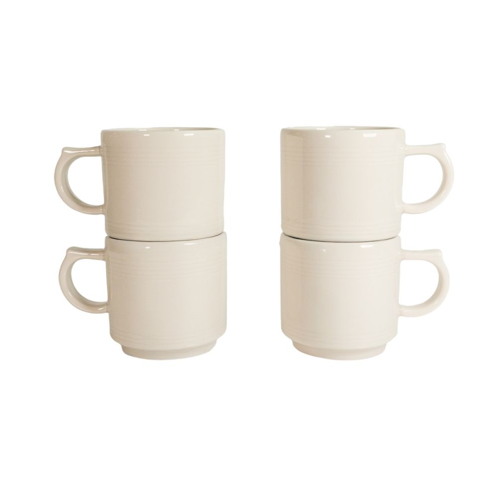 Fiesta 4-Piece 16oz Stackable Mug Set | Linen