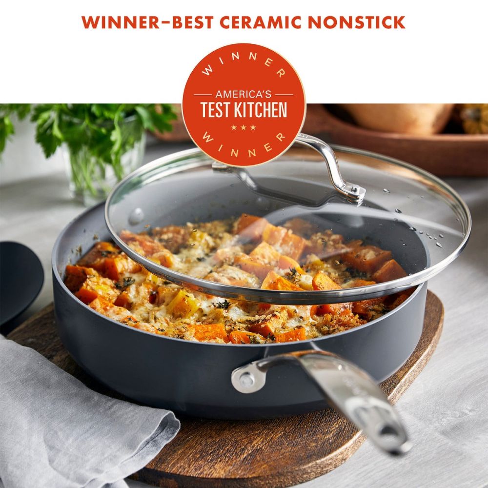 Valencia Pro Sauté Pan with Lid (4.5 Quart) | GreenPan
