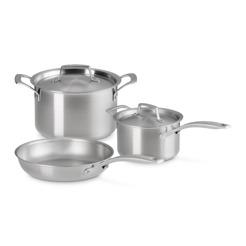 Le Creuset Essential Stainless Steel Cookware Set