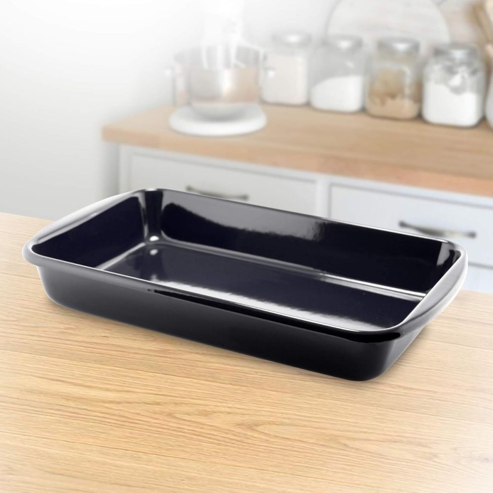 Chantal 16.5" x 13" Enamel-on-Steel Rectangular Bakeware - Thumbnail 2