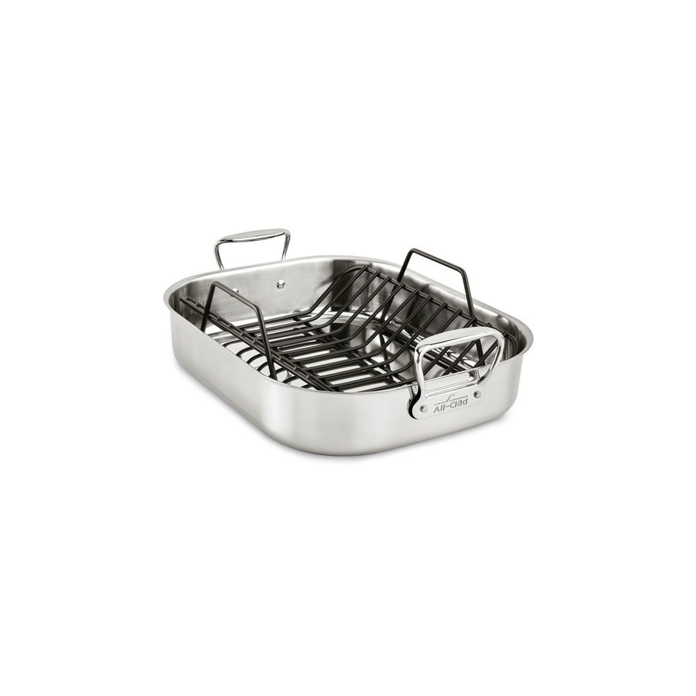All-Clad 16 x 13 Inch Large Stainless-Steel Flared Roasting Pan