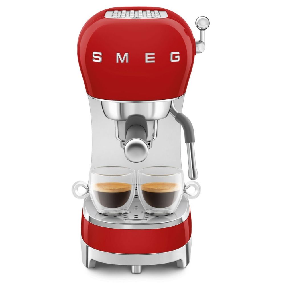 50's Retro Style Aesthetic Espresso Coffee Machine (Red) | SMEG