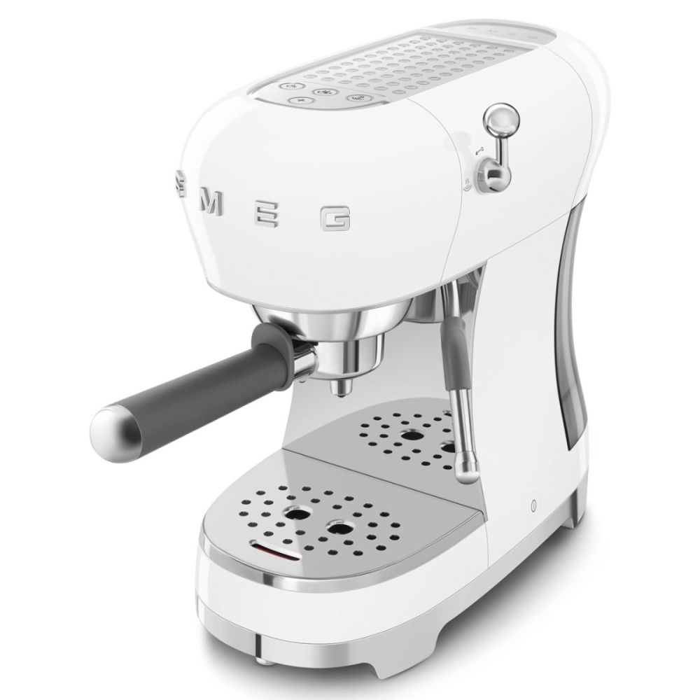 50's Retro Style Aesthetic Espresso Coffee Machine (White) | SMEG