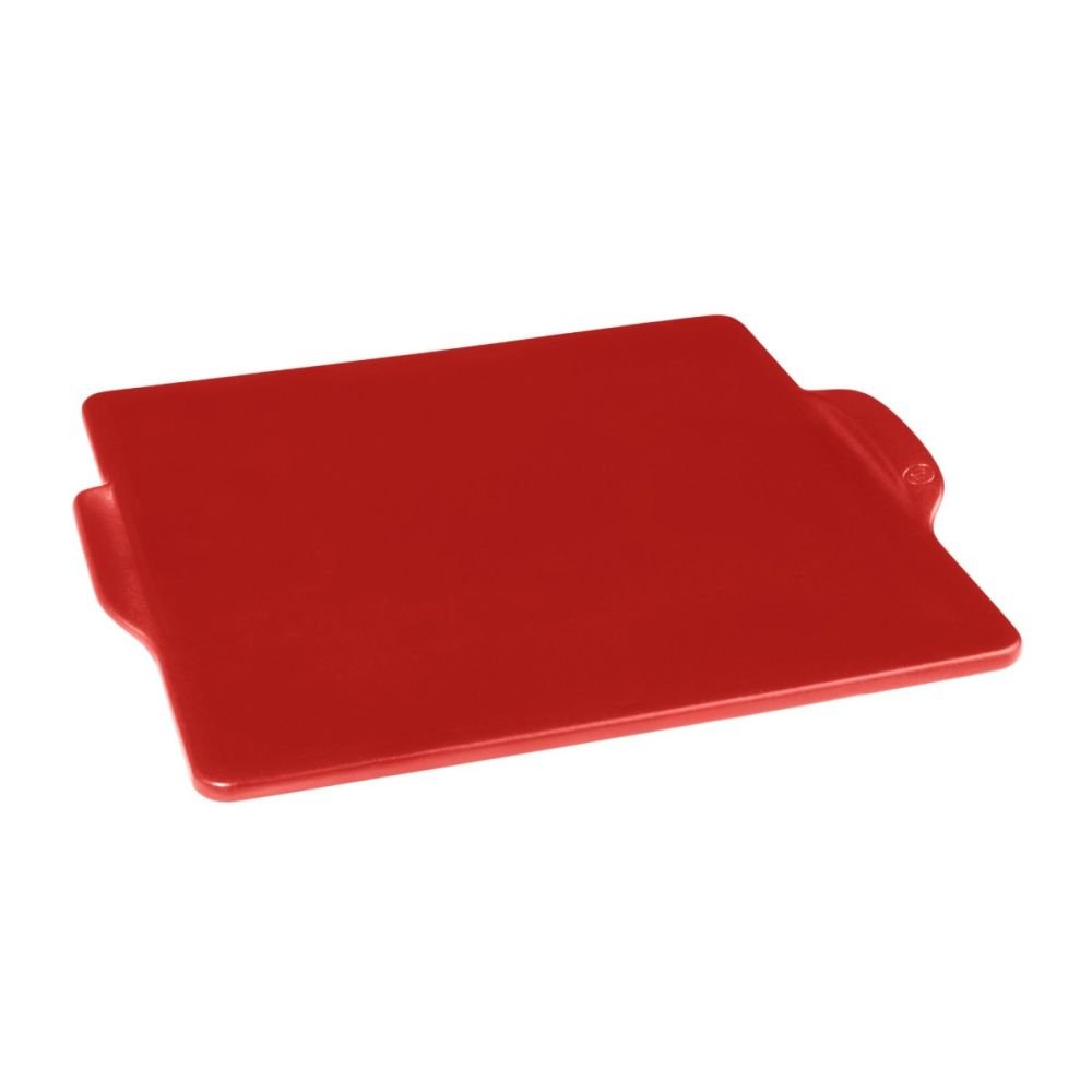 EMILE HENRY BAKING & GRILLING STONE - RED - PIZZA STONE FOR OVEN OR BBQ  GRILL