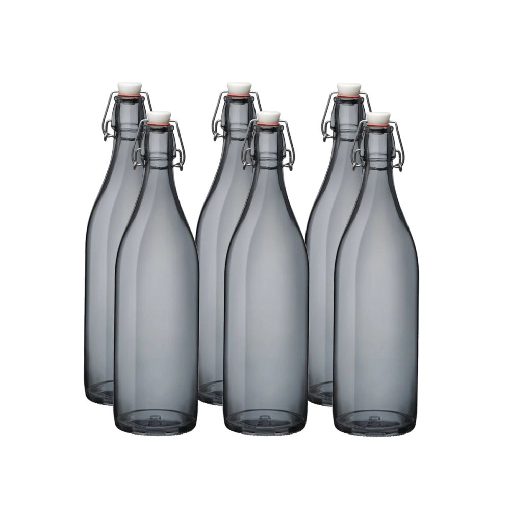 Bormioli Rocco Giara Swing Top Bottles 33 Ounce/1 Liter (6 Pack