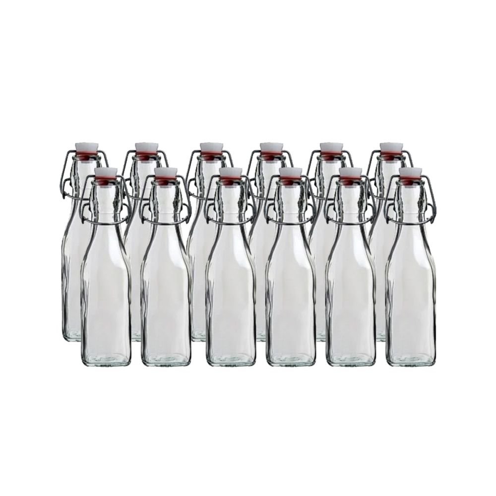 Bormioli Rocco Glass 8.5 Ounce Swing Top Bottle Set of 8