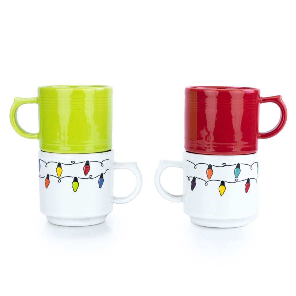 Stackable Espresso Cups 20 Oz Coffee Mugs 30th Anniversary Gifts