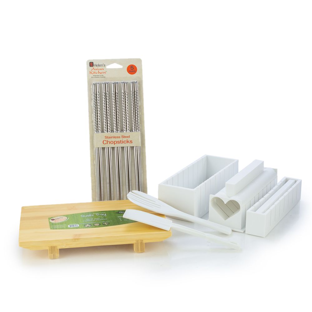 Sushi Making Kit Inc. 5 Pairs Of Chopsticks, 2 Sushi Mats, 1 Rice