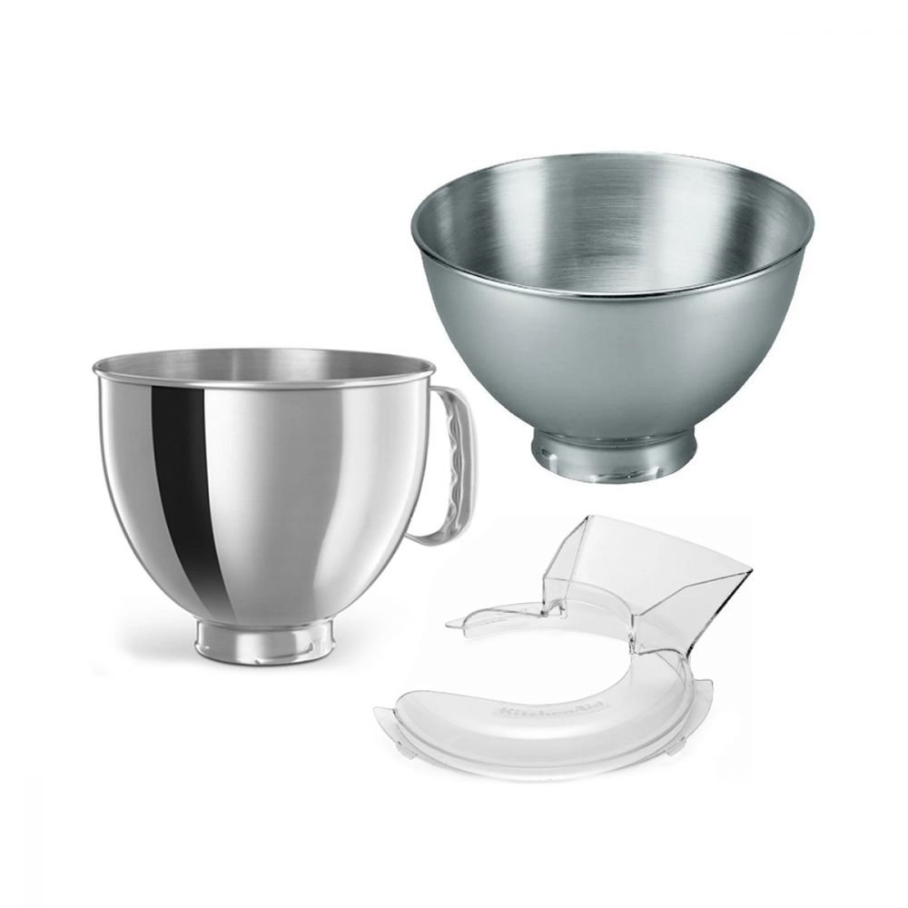 Stainless Steel Bowl Pack + Pouring Shield - 4.5-Qt and 5-Qt Tilt