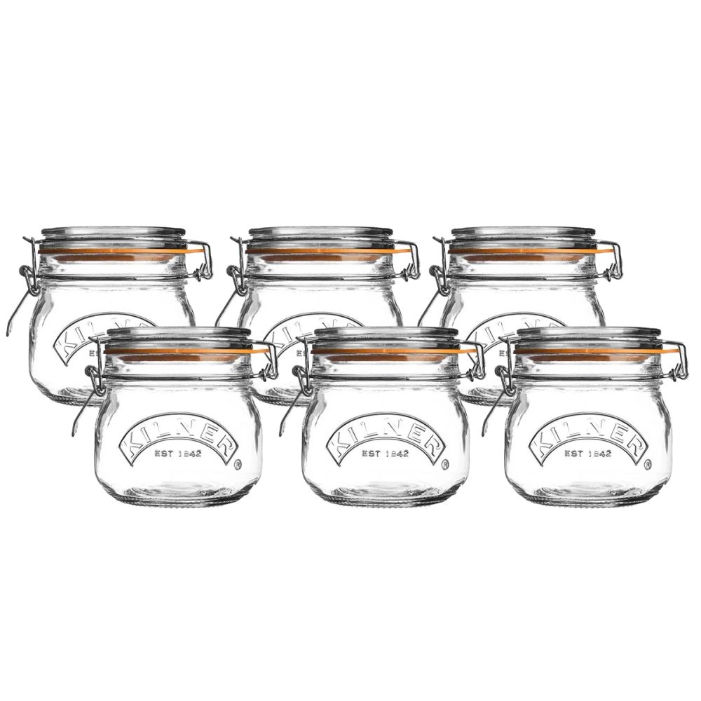 Kilner 17-Oz. Round Clip-Top Jars, Set of 6