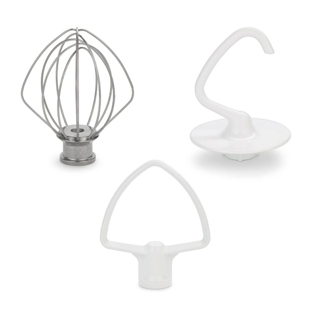 KitchenAid Stand Mixer 3 Piece Replacement Set; Flat Beater Dough Hook Wire Whip