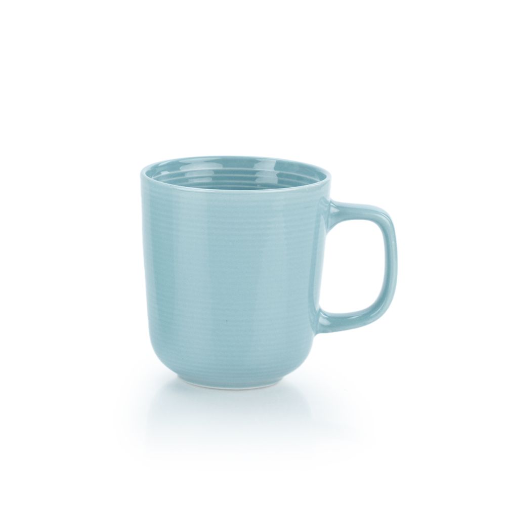 Everything Kitchens Modern Colorful Neutrals - Rippled 12oz Mugs (Set of 4) - Glazed | Blue