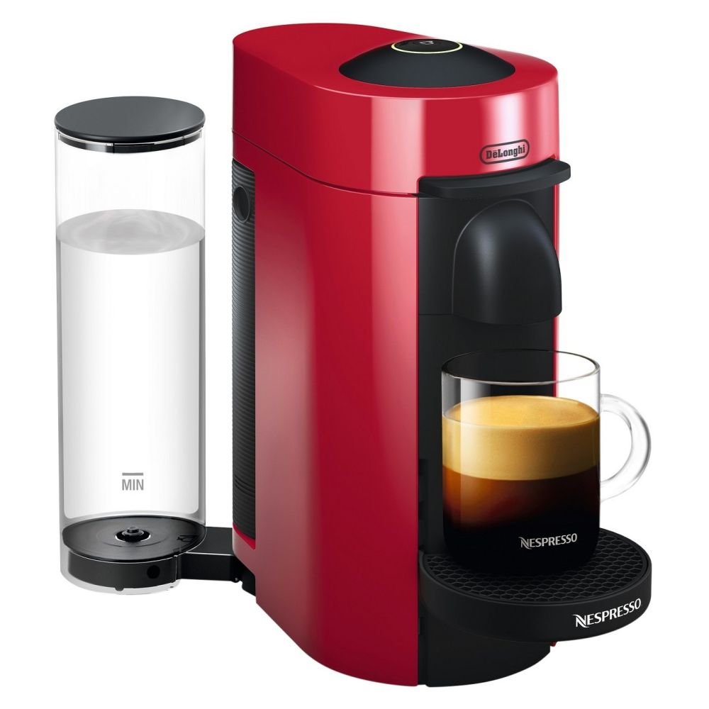 Nespresso Vertuo Plus Coffee and Espresso Machine - Red, DeLonghi