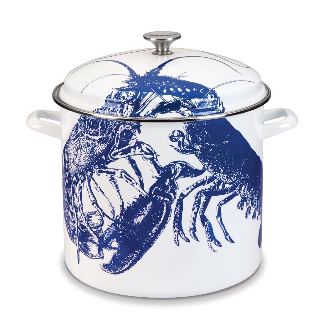 Caskata Collection 16 Qt. Stockpot with Cover (Blue Lobster 