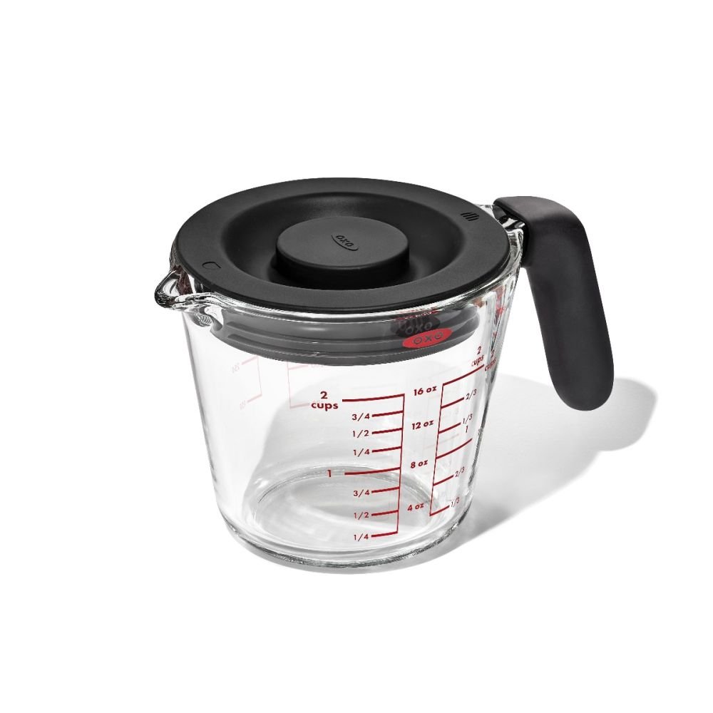 OXO Glass Measuring Cup with Lid | 2 Cup