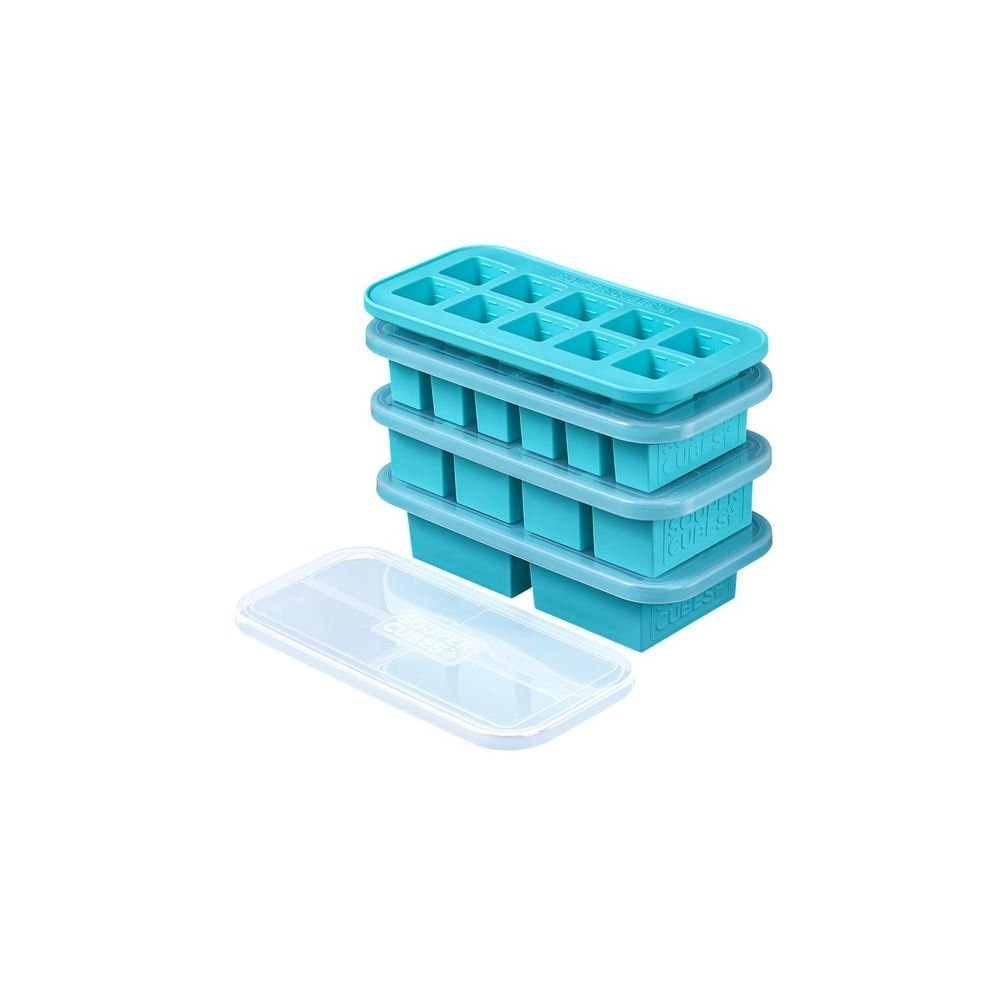 Aqua Silicone Ice Cube Tray, 2-Pack